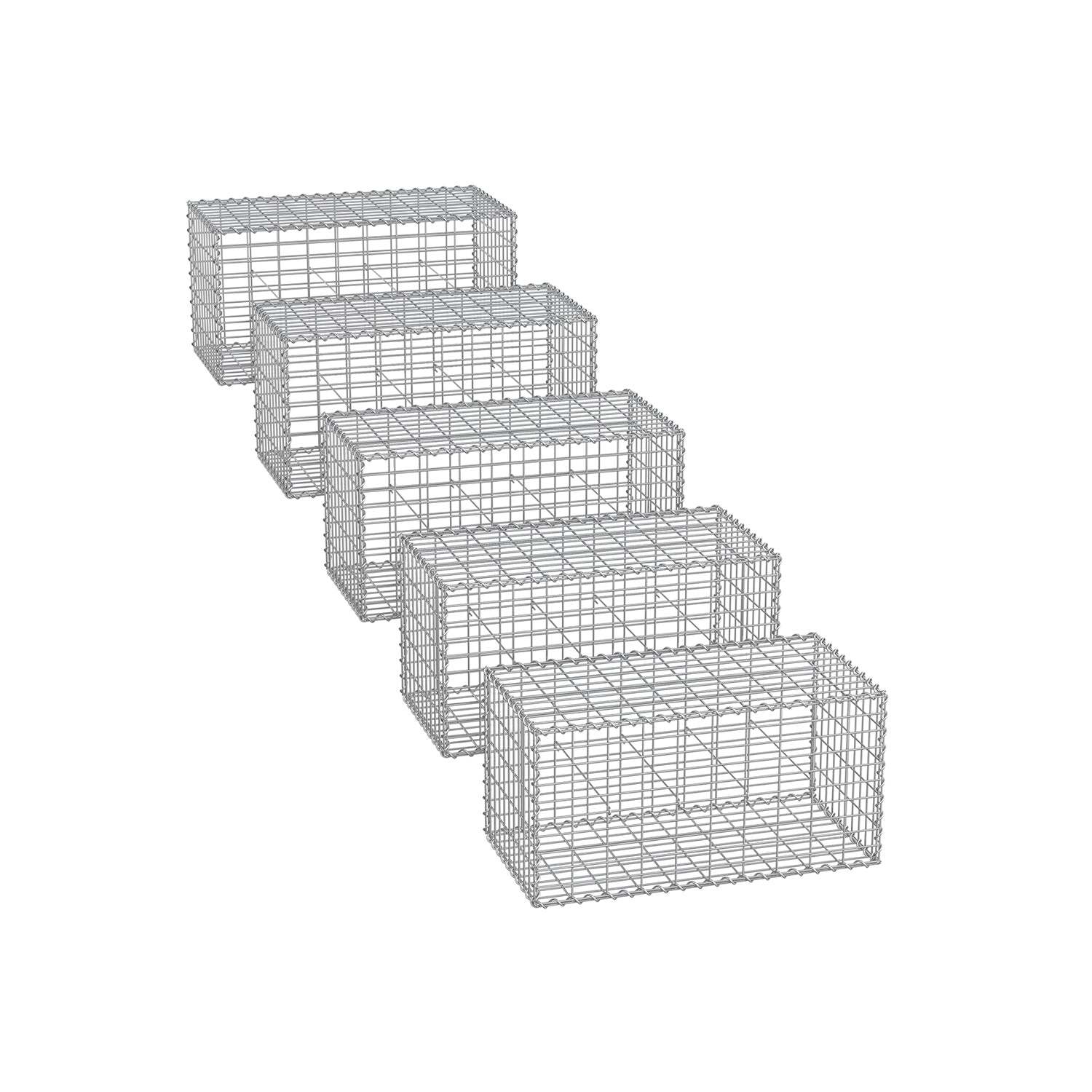Wire baskets - 5 x 10 cm Maas width - Set of 5
