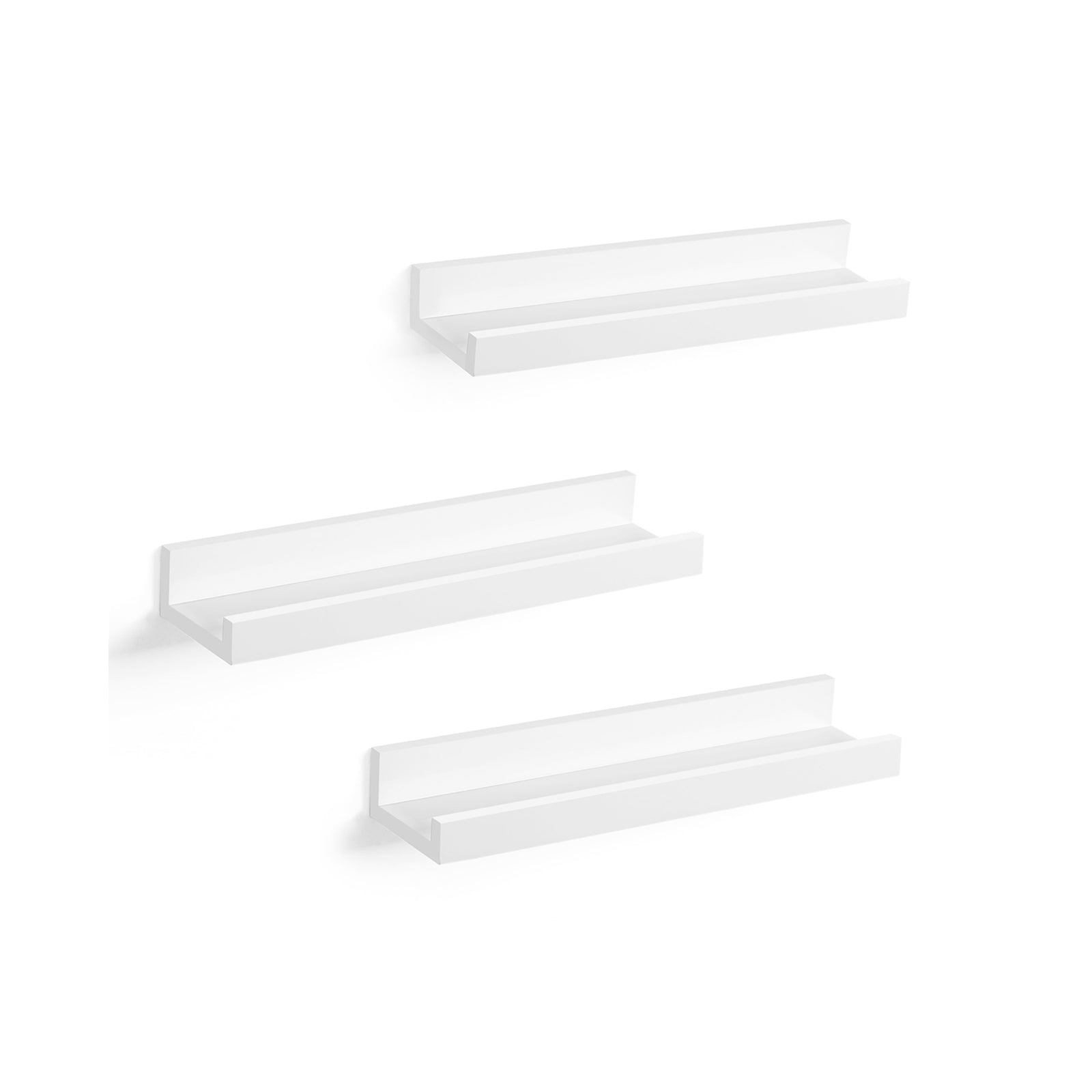 Bookshelves - Floating - Set of 3 - High Gloss White