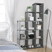12-Cube Storage Shelf – MDF – Black – Versatile Closet Organizer with Bonus Rubber Mallet