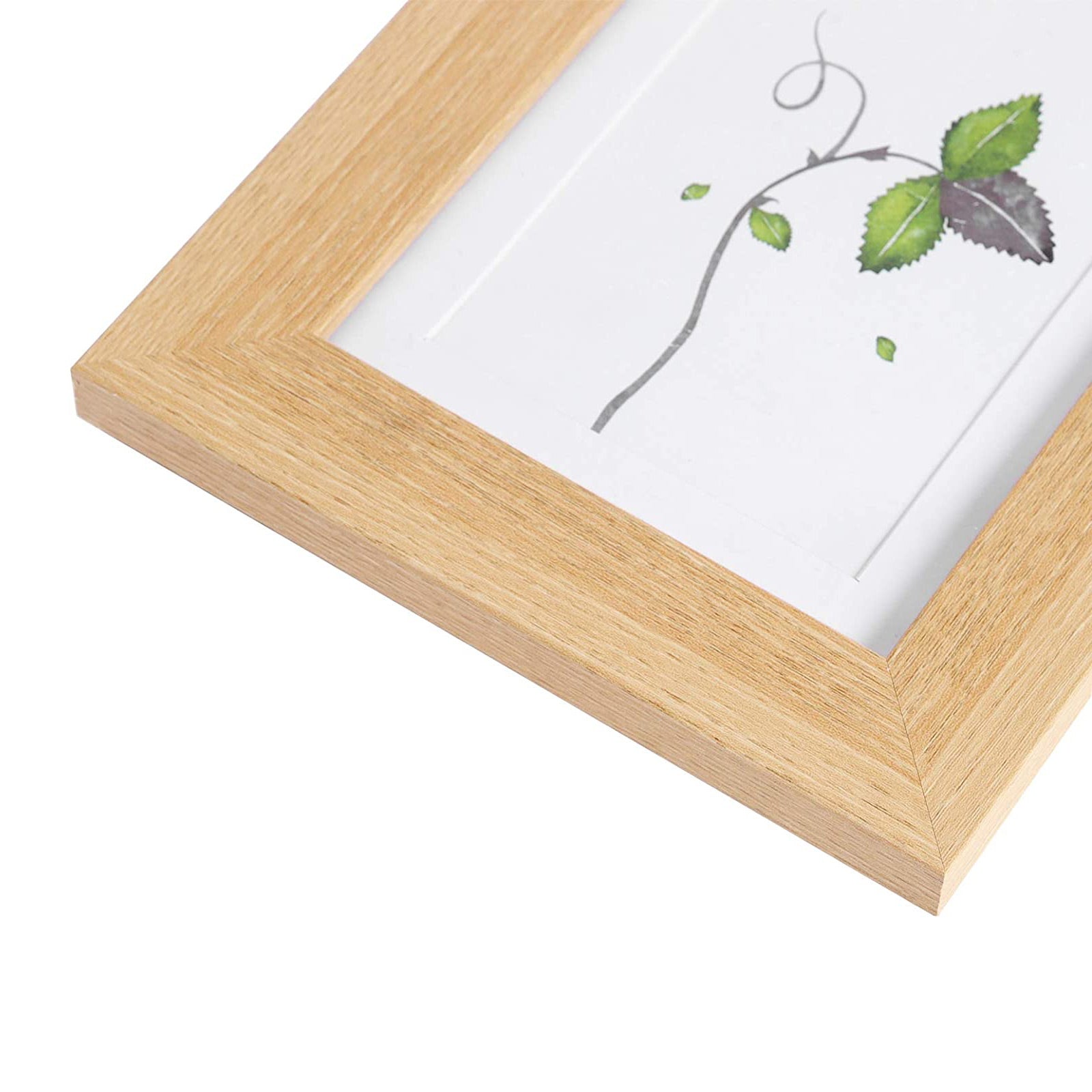 Picture Frame Set – Wood – White, Grey, Brown – Table and Wall Display for 4 x 6 and 5 x 7 Inch Photos