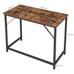 Computer Desk – Metal – Rustic Brown – Industrial Design, Simple Assembly