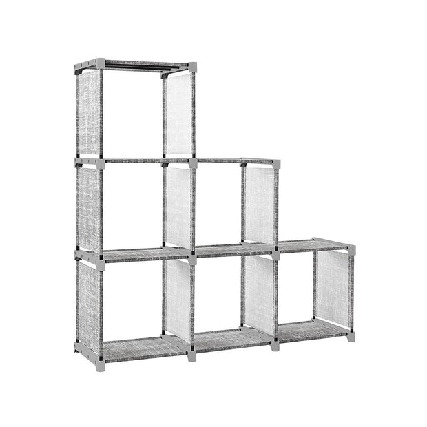 Cube Storage Rack – Engineered Wood – Heather Grey – Versatile Organiser for Living Spaces