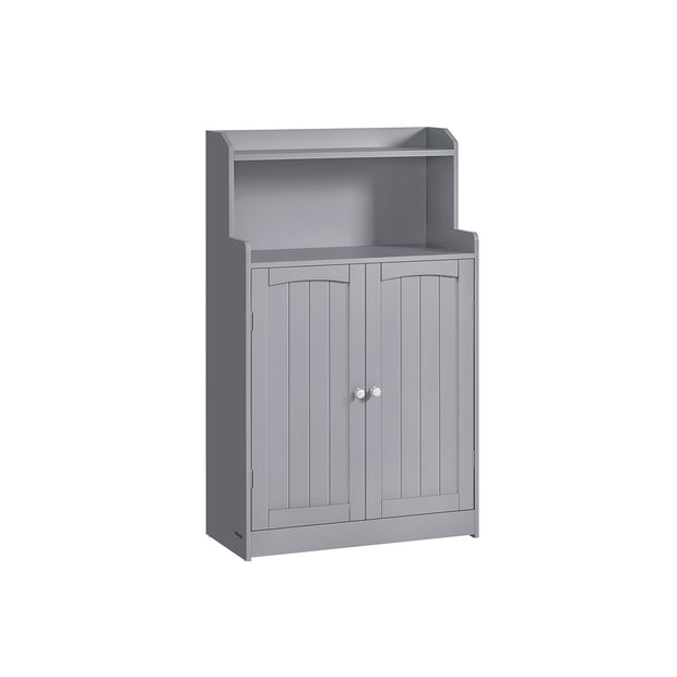 Bathroom Cabinet – Wood – Cloud White – 2-Door Design with Adjustable Shelves