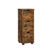 Storage Unit – MDF – Rustic Brown – Slim Design with 3 Drawers