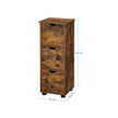 Storage Unit – MDF – Rustic Brown – Slim Design with 3 Drawers