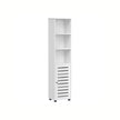 Floor Cabinet – Engineered Wood – Rustic Brown – Tall Design with Adjustable Shelves and Open Compartments