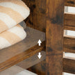 Floor Cabinet – Engineered Wood – Rustic Brown – Tall Design with Adjustable Shelves and Open Compartments