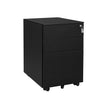 Mobile File Cabinet – Steel – Black – Lockable with Suspension File Hanging Rails
