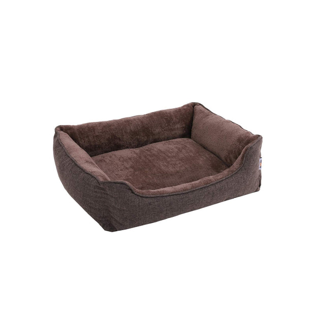 Dog Sofa Bed – Fabric – Brown – Large Washable with Removable Cover