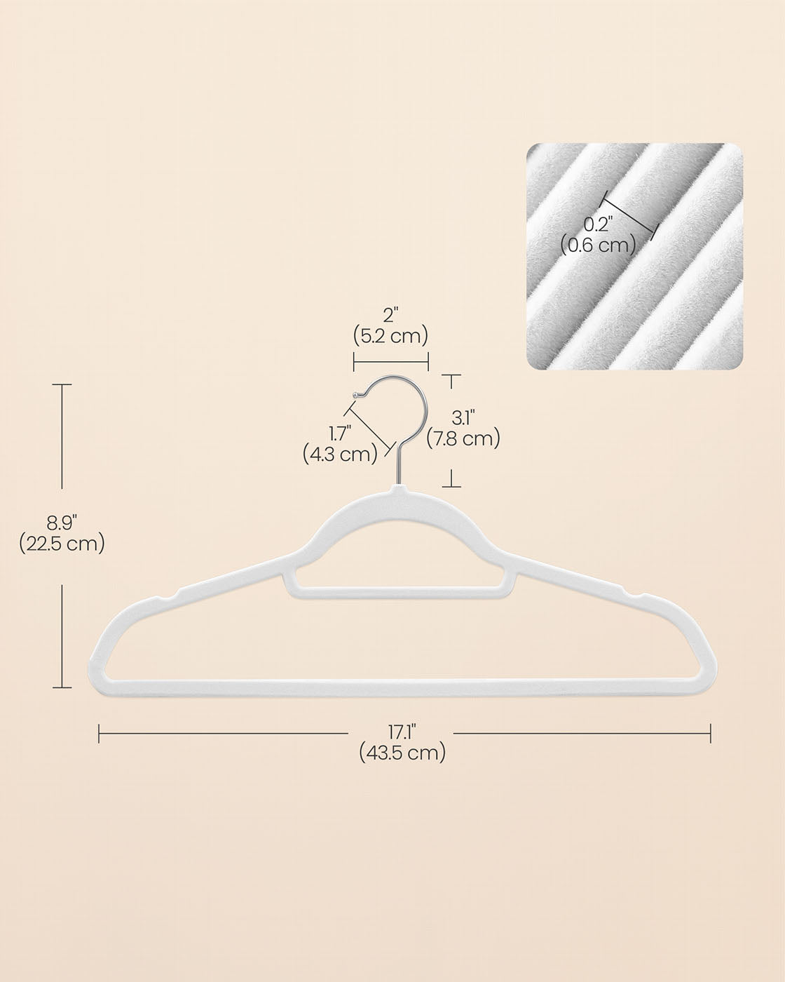 Ultra Thin Velvet Hangers – Velvet – Black – Space Saving Non-Slip Design with Tie Organizer and 360 Degree Swivel Hook, 20 Pack