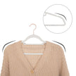 Non-Slip Velvet Clothes Hangers – White – 50 Pack – Space Saving Design with Rose Gold Swivel Hook