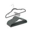 30-Pack Velvet Hangers – Velvet – Grey – Non-Slip with Shoulder Notches and Trouser Bar