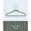 30-Pack Velvet Hangers – Velvet – Grey – Non-Slip with Shoulder Notches and Trouser Bar