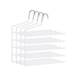 Set of 4 Non-Slip Trousers Hangers – Metal – Black – Space-Saving Design