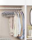 Heavy Duty Plastic Hangers – Non-Slip Design – Grey – 360° Swivel Hook, Space-Saving, 30 Pack