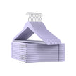 Wooden Hangers – Wood – White – Pack of 50 with Anti-Slip Sleeve and Metal Hook