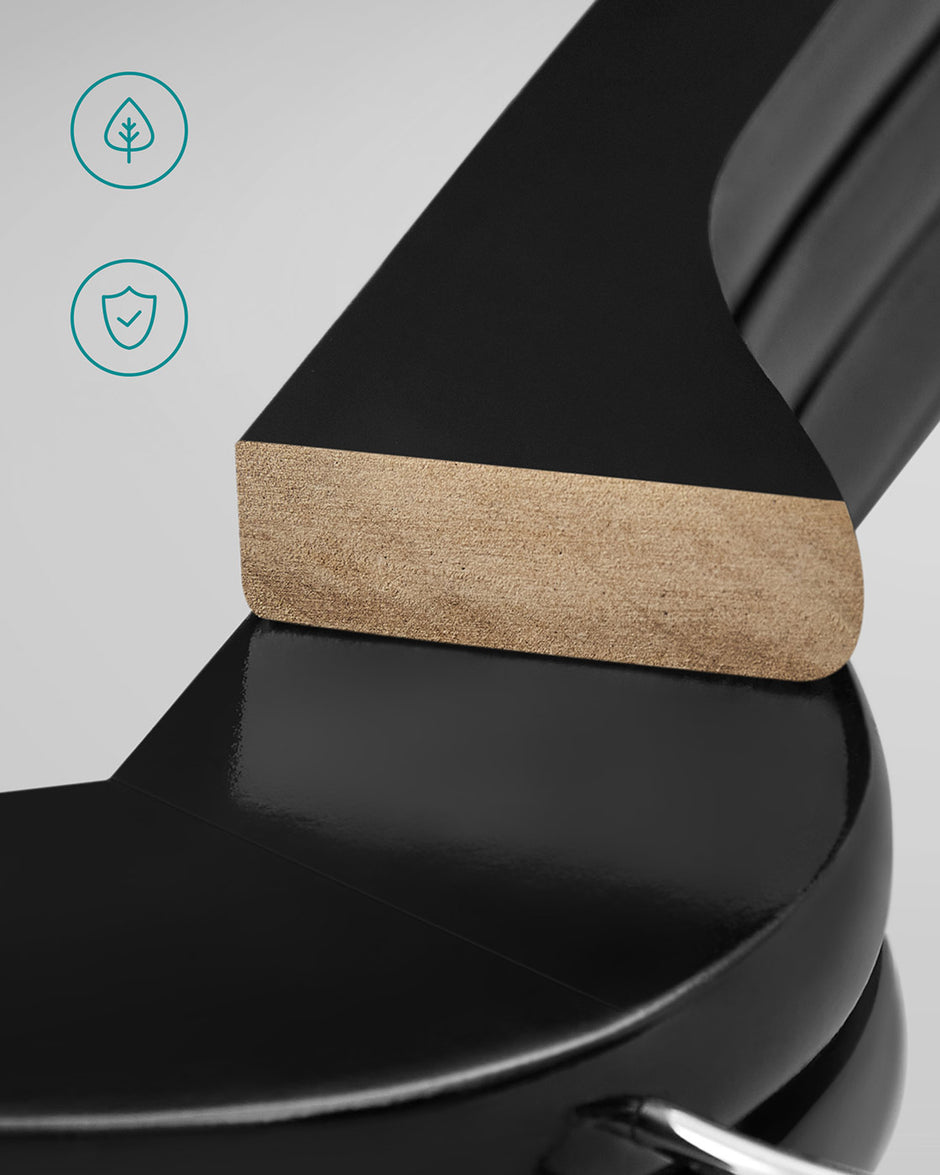 Solid Wood Hangers – Maple – Dark Walnut – 20-Pack with Shoulder Notches and Trousers Bar