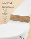 Wooden Hangers – Wood – White – Pack of 50 with Anti-Slip Sleeve and Metal Hook