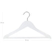 Children's Wooden Clothes Hangers – Wood – White – 360° Rotating Hook with Notches, 35cm