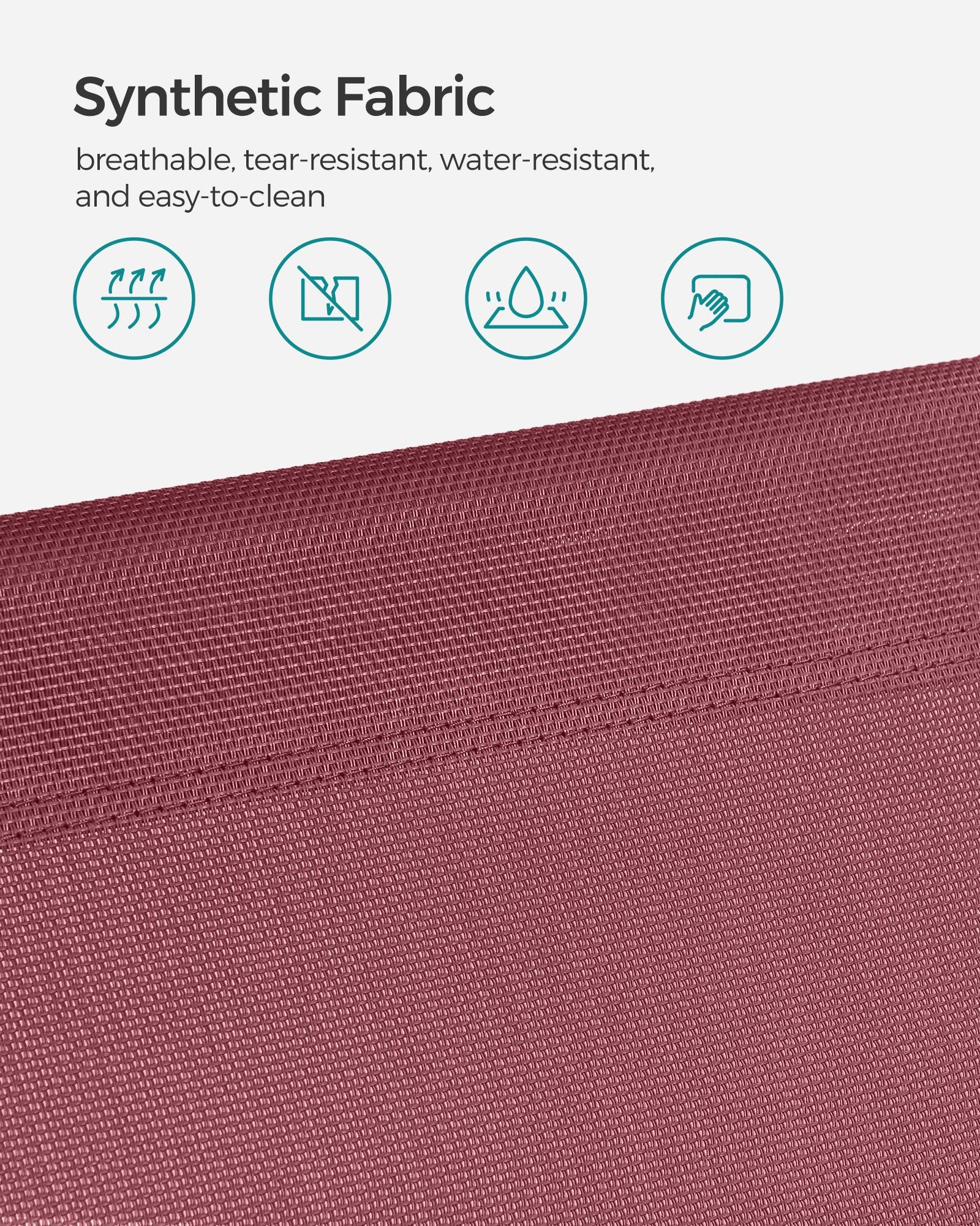 Sun Lounger – Metal and Fabric – Taupe – Adjustable Backrest with Headrest and Sunshade