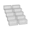 Metal Gabion Cages – Steel – Silver – Garden Fence Stone Basket 100 x 50 x 50 cm