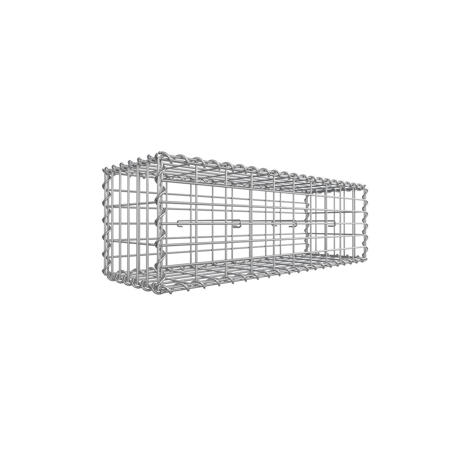 Gabion Wire Basket – Galvanized Steel – 100 x 30 x 30 cm – 4 mm Wire Diameter, 10 x 5 cm Mesh Size