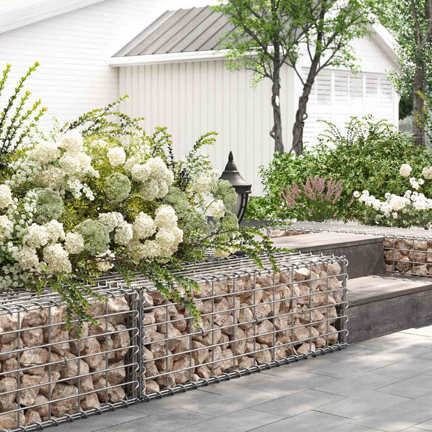 Gabion Wire Basket – Galvanized Steel – 100 x 30 x 30 cm – 4 mm Wire Diameter, 10 x 5 cm Mesh Size