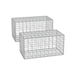 Metal Gabion Cages – Steel – Silver – Garden Fence Stone Basket 100 x 50 x 50 cm