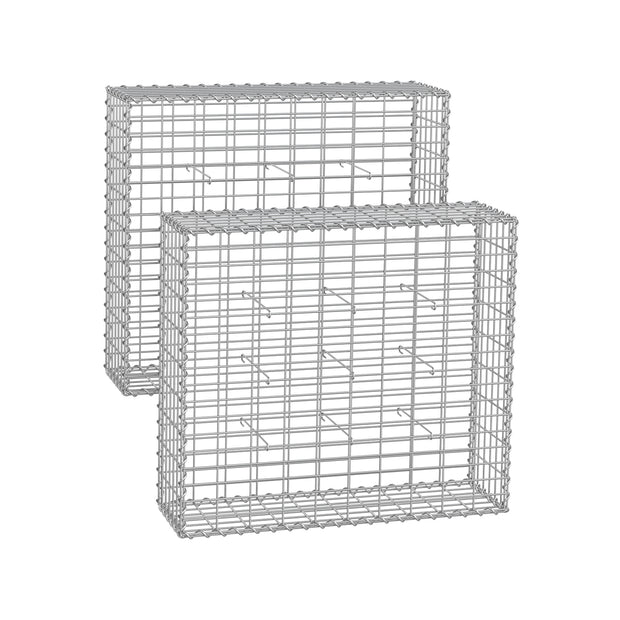 Gabion Cage – Galvanized Wire – Metal – 100 x 90 x 30 cm, 4 mm Mesh Size