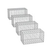 Metal Gabion Cages – Steel – Silver – Garden Fence Stone Basket 100 x 50 x 50 cm