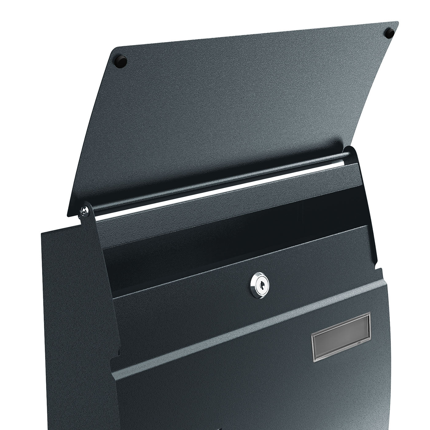 Wall-Mounted Mailbox – Metal – Anthracite Grey – Lockable with Viewing Window and Nameplate