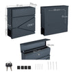 Lockable Wall-Mounted Mailbox – Steel – Anthracite Grey – Includes Newspaper Holder