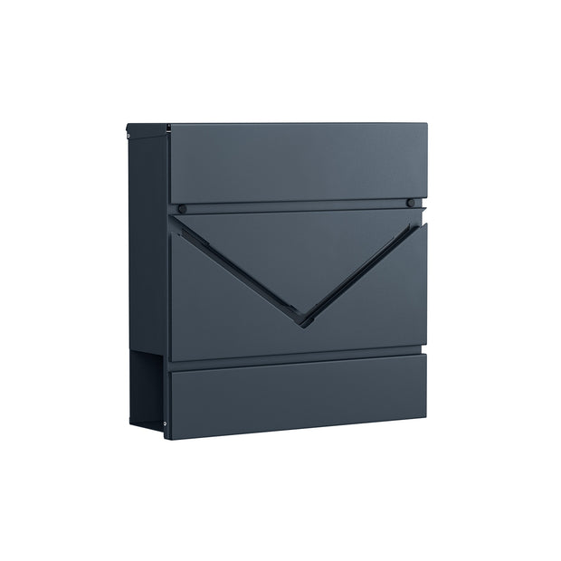Wall-Mounted Mailbox – Steel – Anthracite Grey – With Lock and Viewing Window