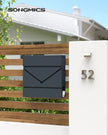 Wall-Mounted Mailbox – Steel – Anthracite Grey – With Lock and Viewing Window