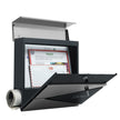 Lockable Wall-Mounted Mailbox – Steel – Anthracite Grey and Silver – with Newspaper Holder