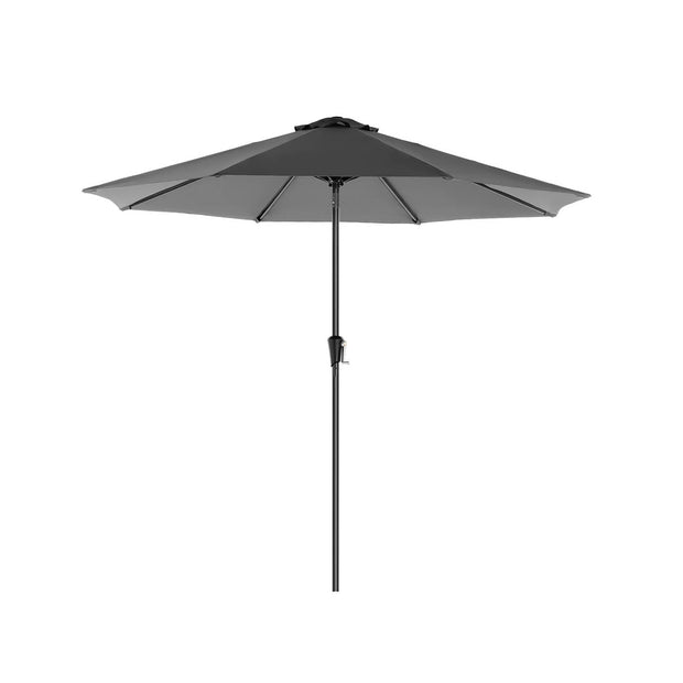 Patio Parasol – Polyester – Beige – Octagonal Canopy with Tilt and Crank Mechanism, UV50+ Sun Shade