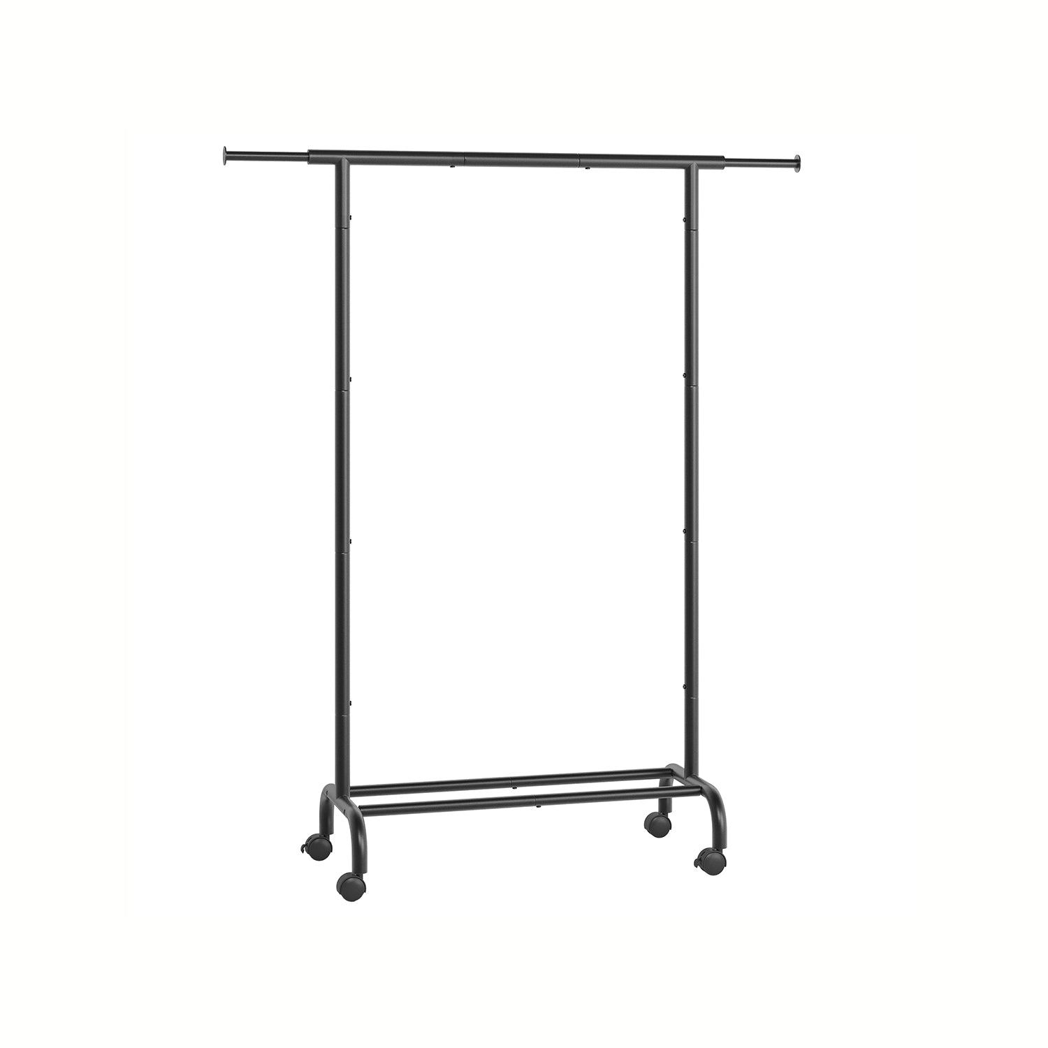 Clothing rack on wheels with a load capacity of up to 45 kg, ink black