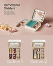 Travel Jewellery Box – PU Leather – Compact Size – Interior Mirror
