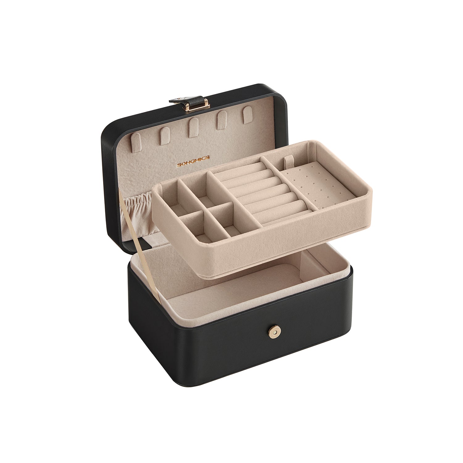 Jewellery Box – Portable – Small – 2-Layer Storage for Larger Accessories