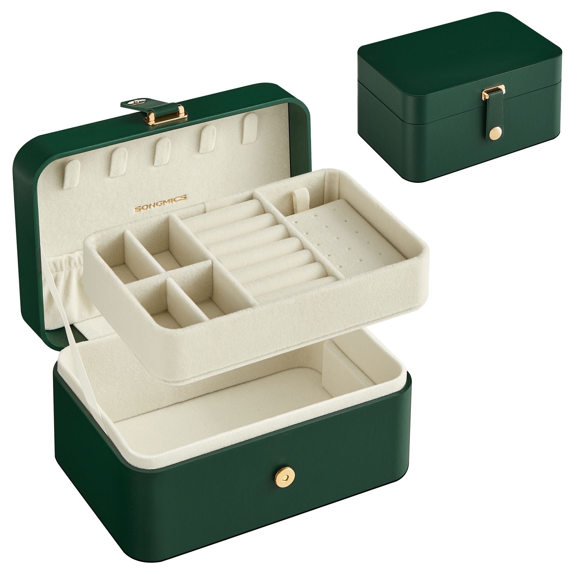 Jewellery Box – Portable – Small – 2-Layer Storage for Larger Accessories