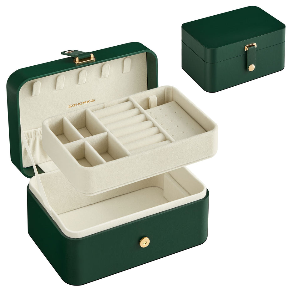 Jewellery Box – Portable – Small – 2-Layer Storage for Larger Accessories