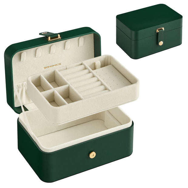 Jewellery Box – Portable – Small – 2-Layer Storage for Larger Accessories