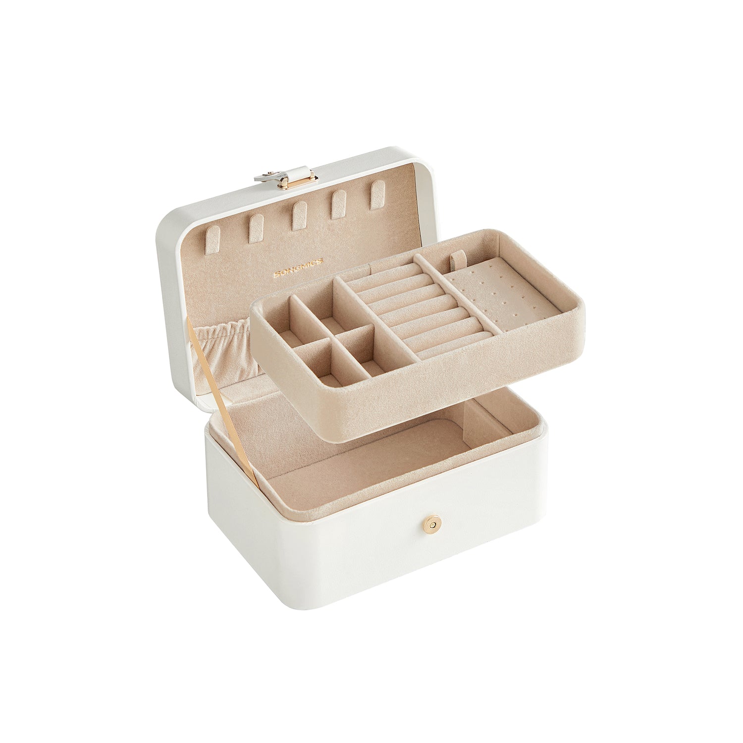 Jewellery Box – Portable – Small – 2-Layer Storage for Larger Accessories