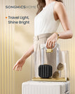 Travel Jewellery Box – PU – Cloud White – Portable with Mirror and Zippers