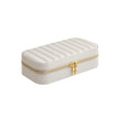 Jewellery Case – PU – Cloud White – Portable with Mirror and Zippers