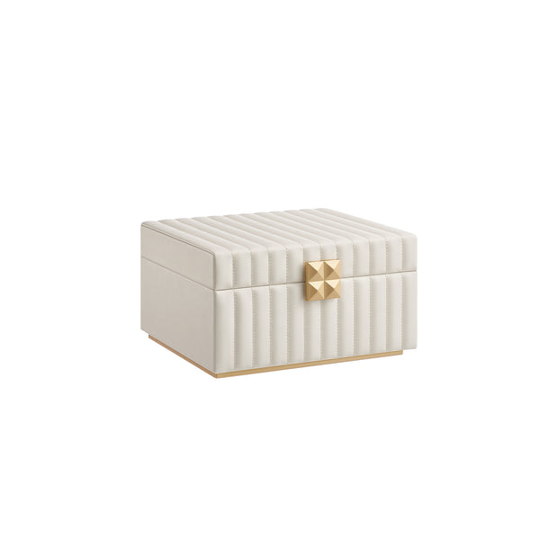 Jewellery Box – PU – Ink Black – 2-Tier with Mirror and Removable Tray