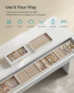 Jewellery Tray – Glass – Cloud White – 6-Tier Stackable Design