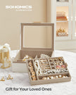 Jewellery Organiser – Wood and Glass – Cloud White – 2-Layer with Removable Tray