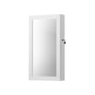 Lockable Jewellery Cabinet – Mirror – White – Wall Mount Organiser