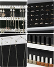 Lockable Jewellery Cabinet – Mirror – White – Wall Mount Organiser
